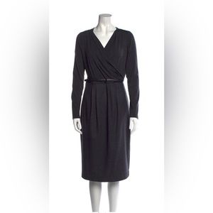 MaxMara Belted Wool Dress